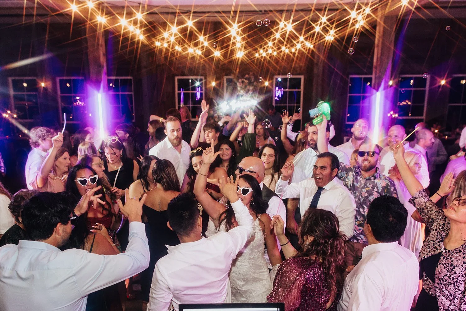 Lighting at a Clife DJ Company wedding